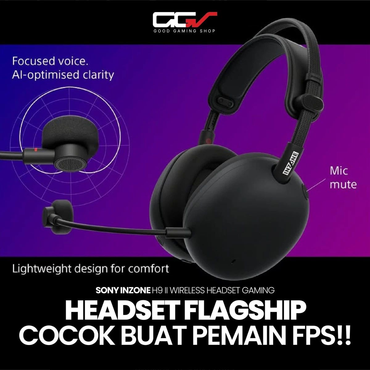 Promo Sony Inzone H9 Ii Wireless Noise Cancelling Gaming Headset Diskon ...