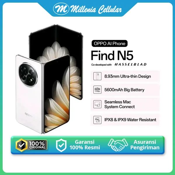 Jual OPPO Find N5 16/512gb, Snapdragon 8 Elite 8.12 Inches Ltpo