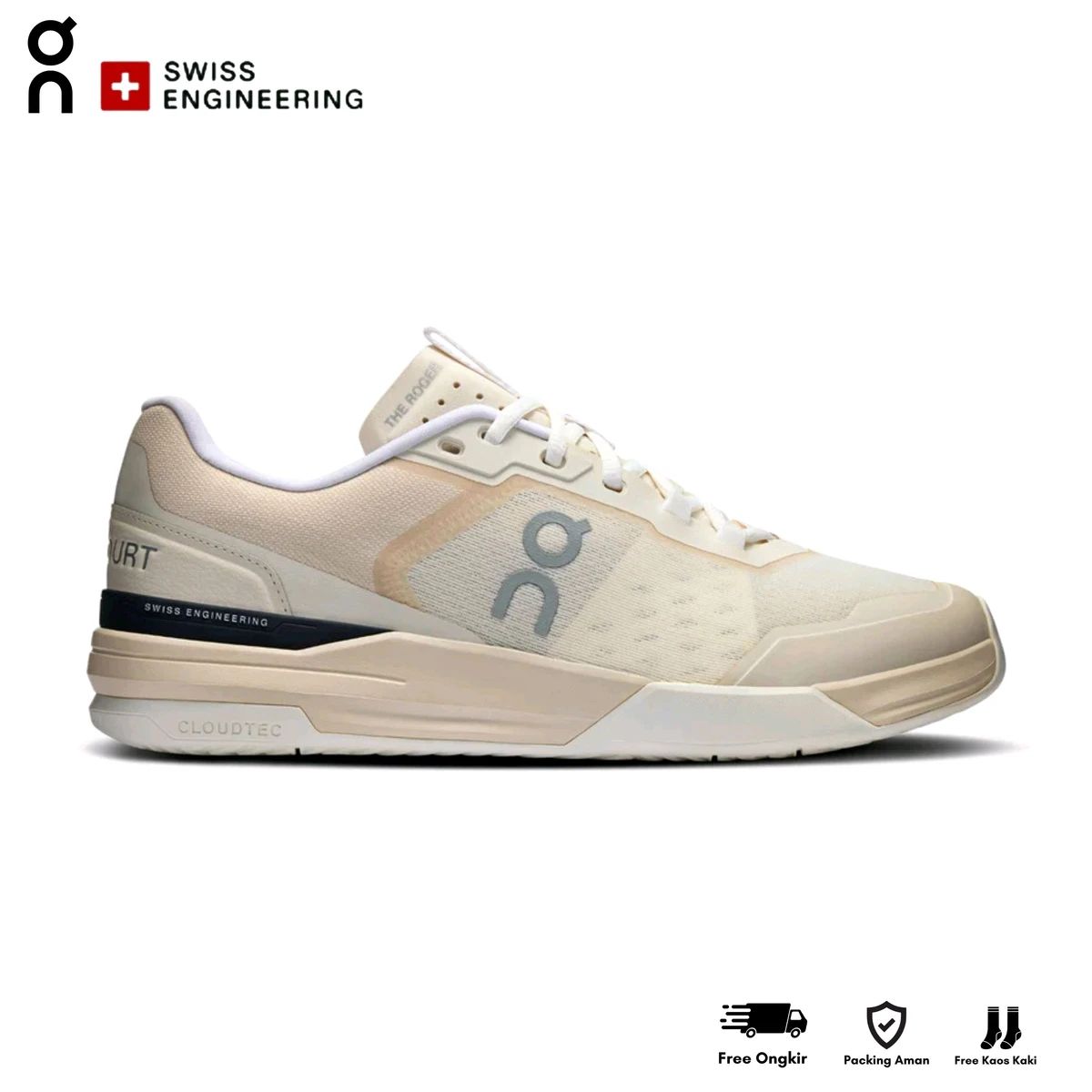 Promo Sepatu Padel Tenis Oncloud Theroger Pro Adventage Cream Black ...