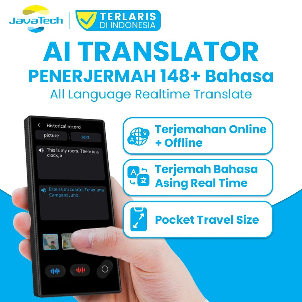 Promo Javatech (pre-order) Smart Ai Translator 148 Bahasa | Real-time ...