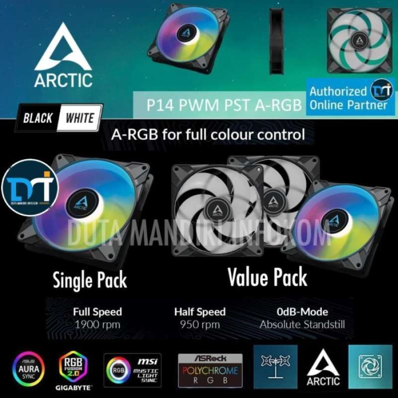 Promo Arctic P14 PWM PST A-RGB 0dB Single Pack I Value Pack - 140mm ...