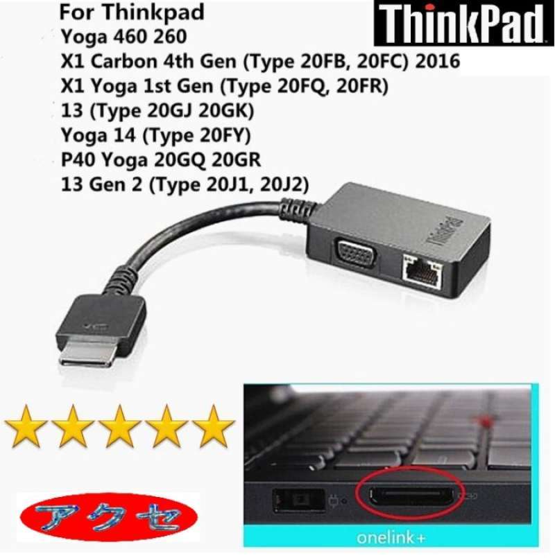 Promo Adapter Lenovo Thinkpad Yoga X1 P40 Rj45 Dan Vga