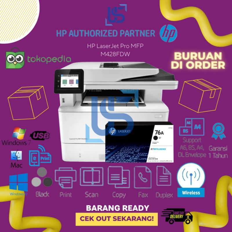 Promo LaserJet Pro MFP M 428 FDW - W1A30A Diskon 23% di Seller Hexana ...