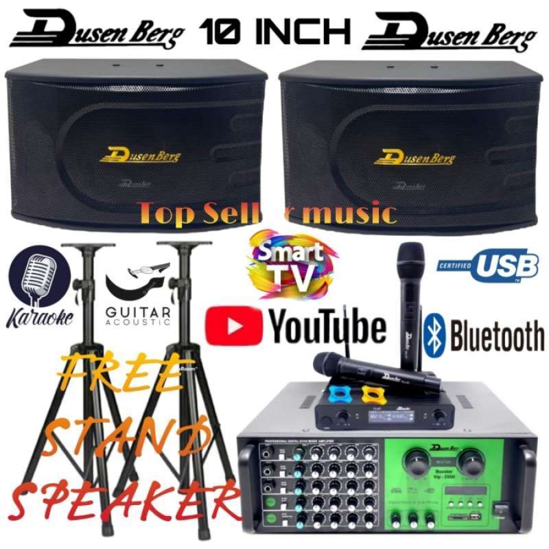 Promo PAKET SOUND DUSENBERG 10 INCH AMPLI KARAOKE SMART TV YOUTUBE