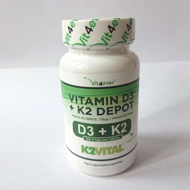 Promo Vitamin D3 5.000IU + K2 Vit4ever Made in Germany Diskon 23 di