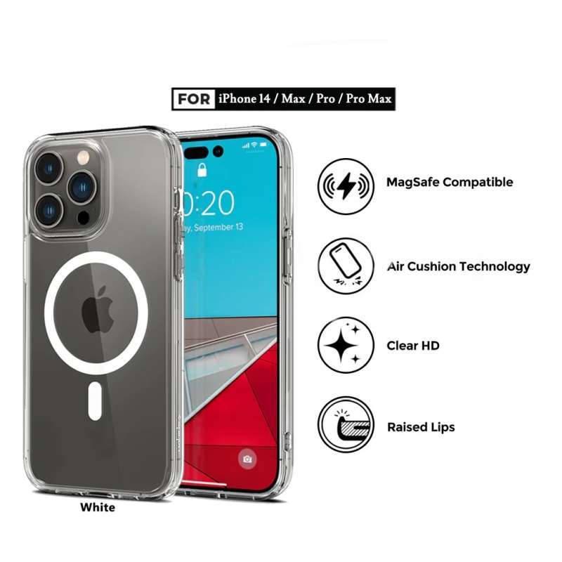 Promo Case iPhone 14 Pro Max Plus Spigen Ultra Hybrid MagSafe Clear