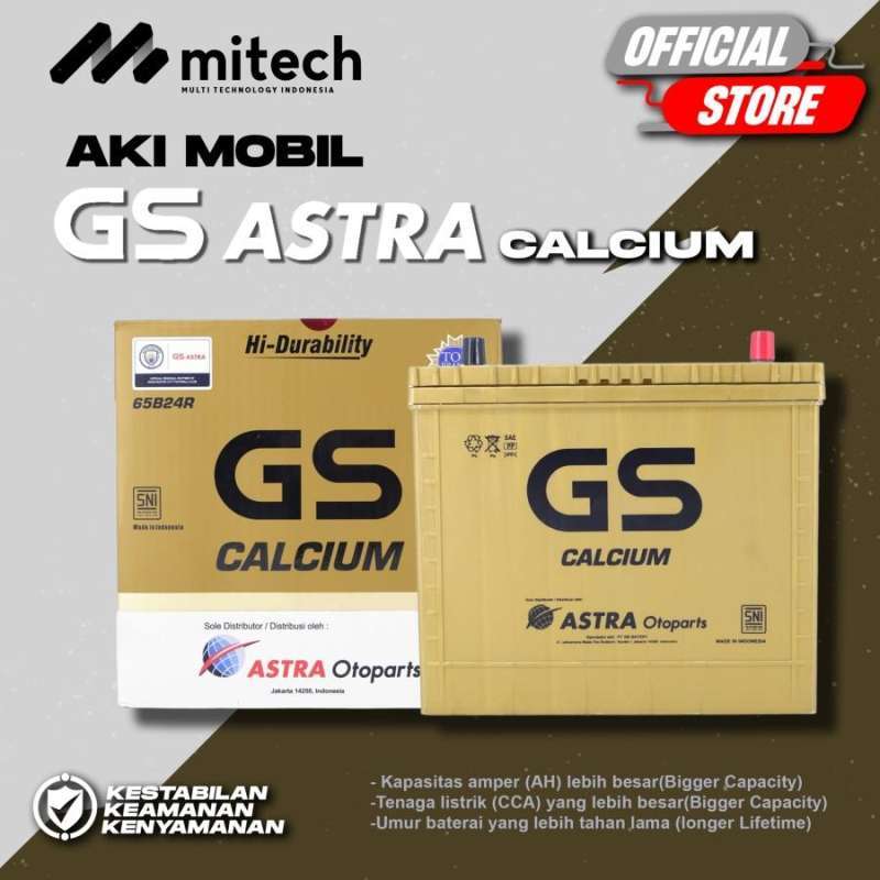 Jual Aki Gs Calcium Daihatsu Terios Ns60 / 65b24r 55 Ah Garansi 6 Bulan