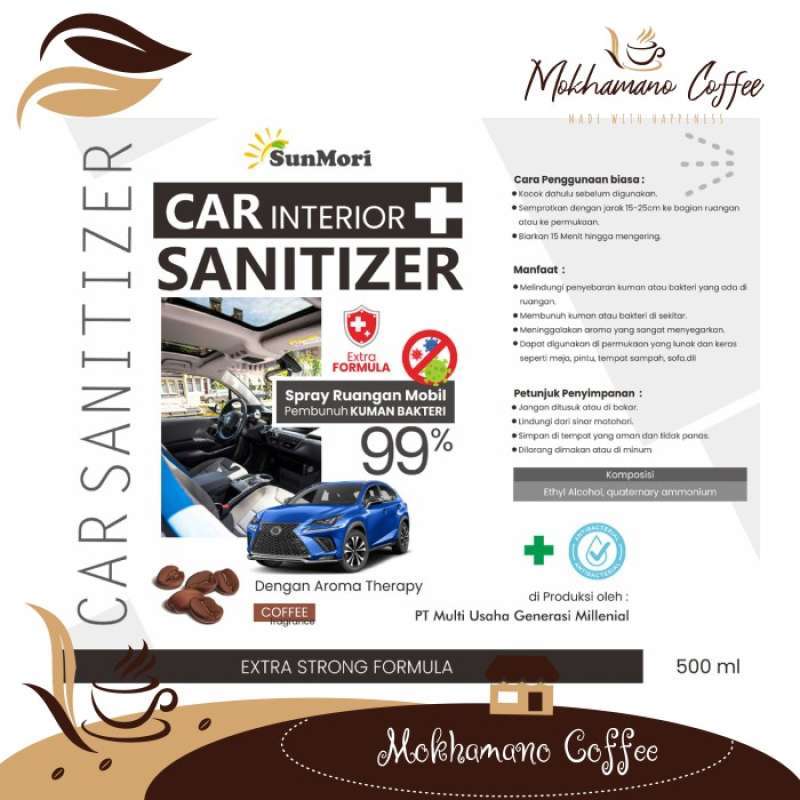 Promo Sunmori Car Interior Sanitizer Spray Anti Bacterial Ruang Mobil