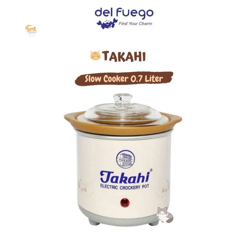 Jual [DF] Slow Cooker 0.7 Liter Takahi / Alat Masak Elektrik Pink di