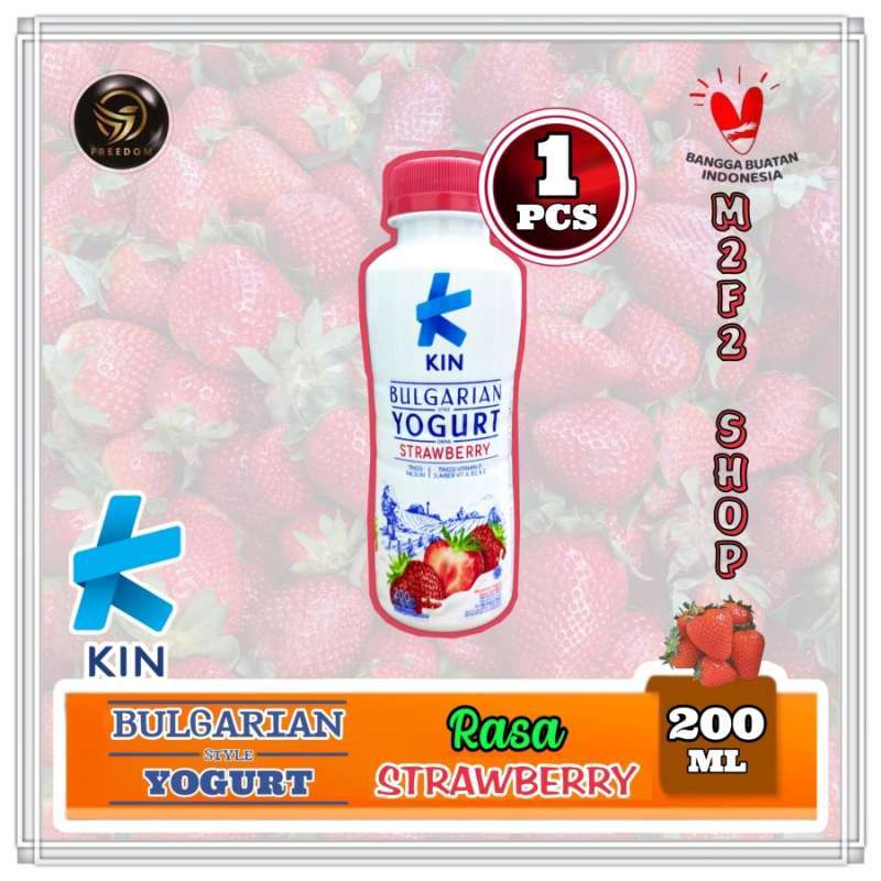 Promo KIN Bulgarian Yogurt Strawberry | Stroberi Botol Pet - 200 ml ...