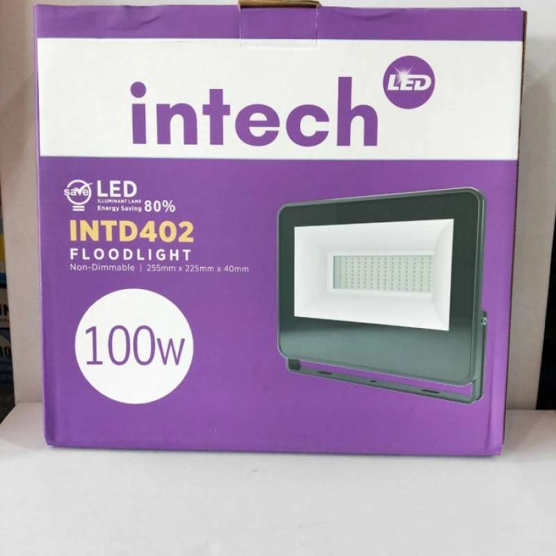 Promo lampu tembak LED 100 watt intech INTD402/lampu sorot 100 watt ...