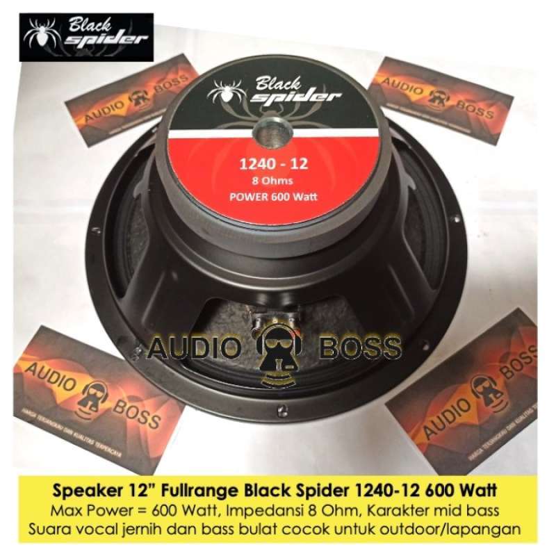 Promo Speaker Full Range 12 Inch Black Spider 1240 - 12 Mid Bass 1240 ...