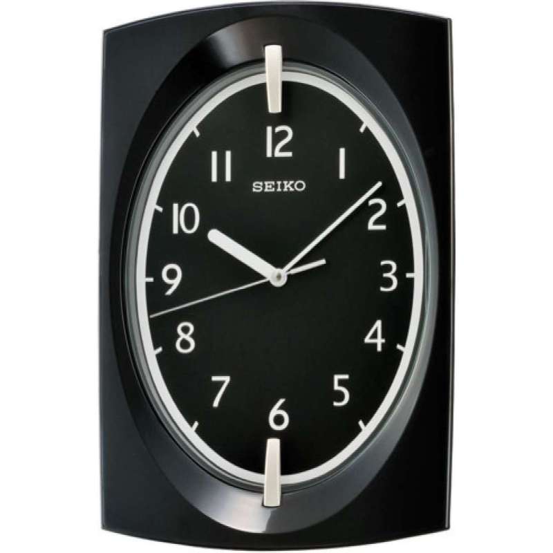 Promo Seiko Clock Qxa519K Black Quartz Jam Dinding Diskon 23 di Seller