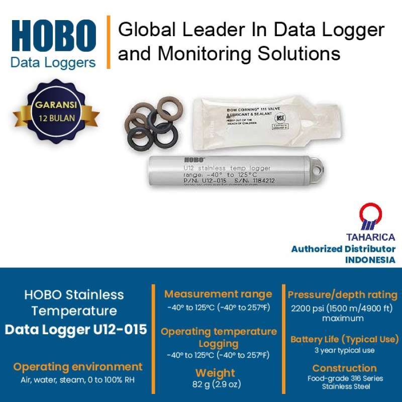 Promo Data Logger Suhu Makanan Hobo U12 Stainless Temp Logger U12015