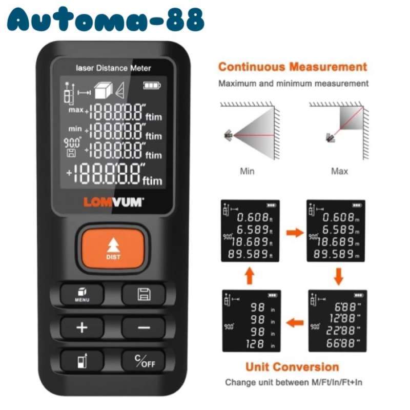 Promo Waterpass dan Meteran Digital Laser Distance Meter Infrared Max ...
