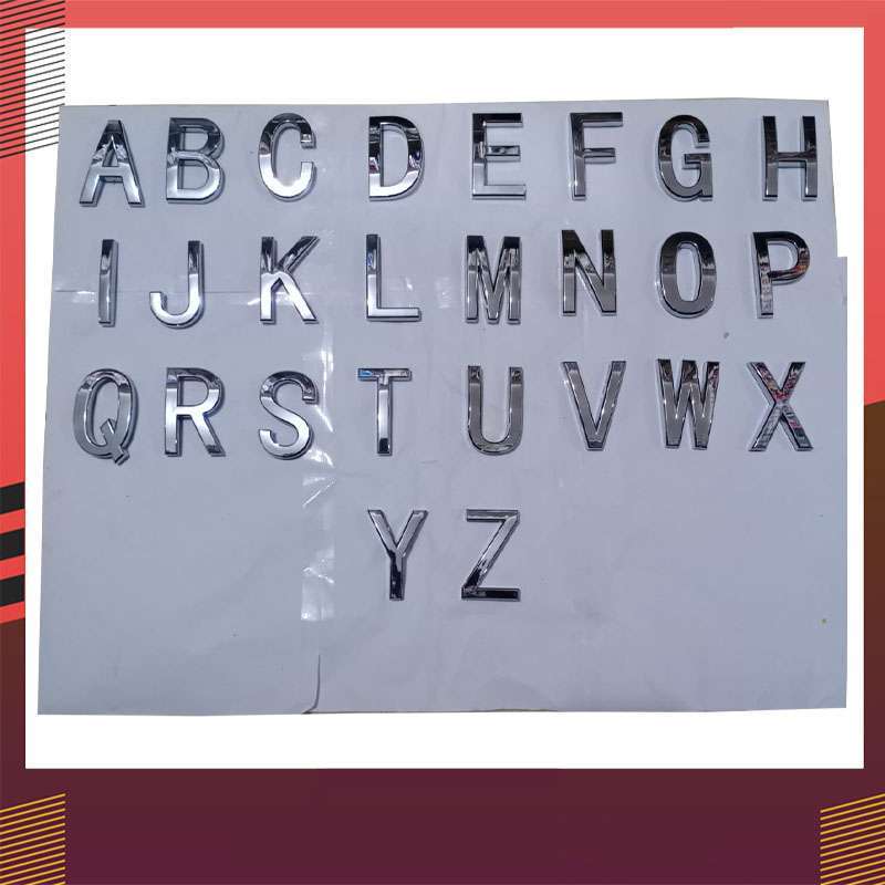 Jual Huruf Timbul Chrome Motor Dan Mobil Tempelan Stiker Emblem Mobil ...