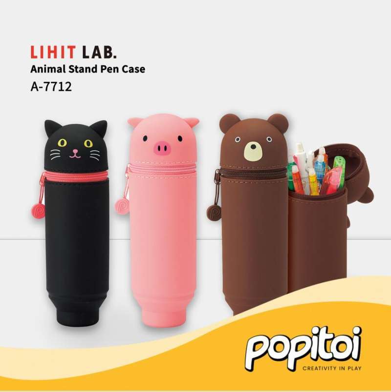 Jual Lihit Lab A7712 Animal Punilabo Stand Pen Case Kotak Pensil
