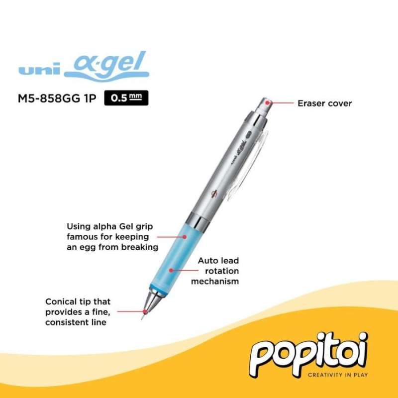 Portamine Uni Alpha-Gel Kuru Toga 0,5 Mm - Scrittura Morbida E Precisione