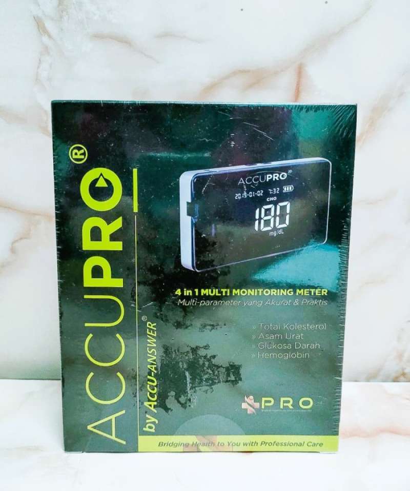 Jual AccuPRO 4 in 1/ Alat Tes Darah Kolesterol, Glukosa, Asam Urat dan