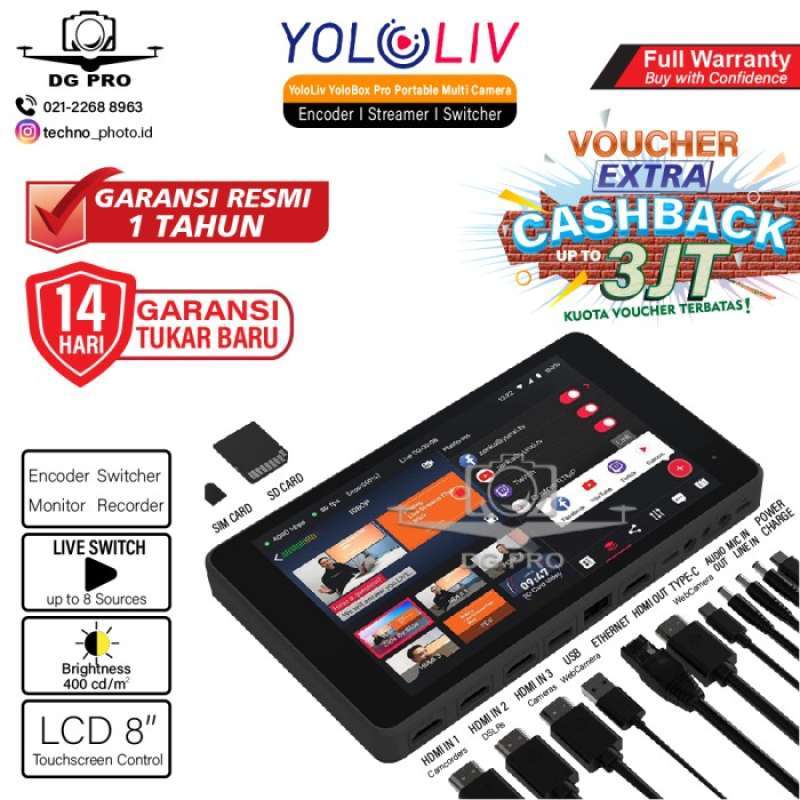 Promo Yololiv Yolobox Pro Portable Multi Camera Encoder/Streamer ...
