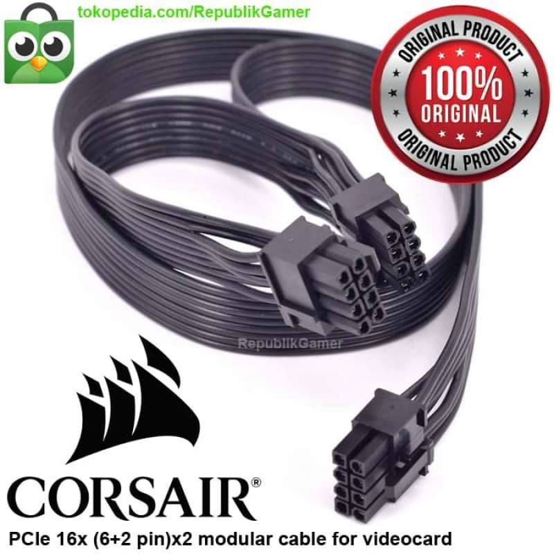 Promo Kabel Modular Original PSU Corsair PCIe 8 pin (6+2) x2 utk vga