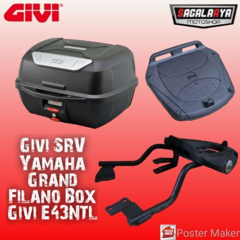 Promo Paket Box Givi E43NTL mp70 bracket SRV Yamaha grand Filano