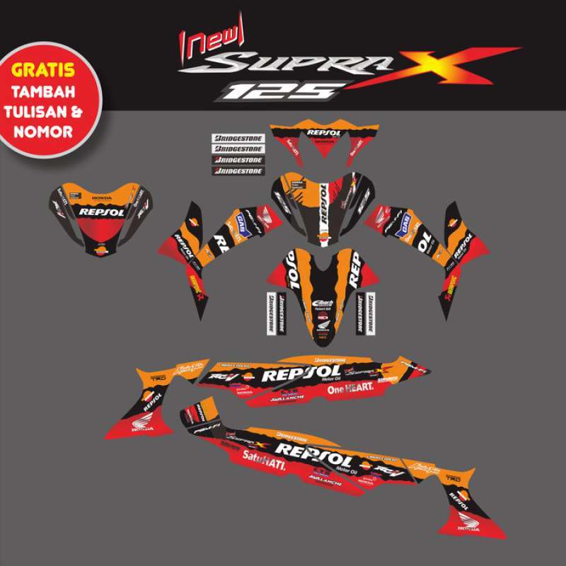 Promo Sticker Striping Decal Stiker Motor Honda Supra Full Custom