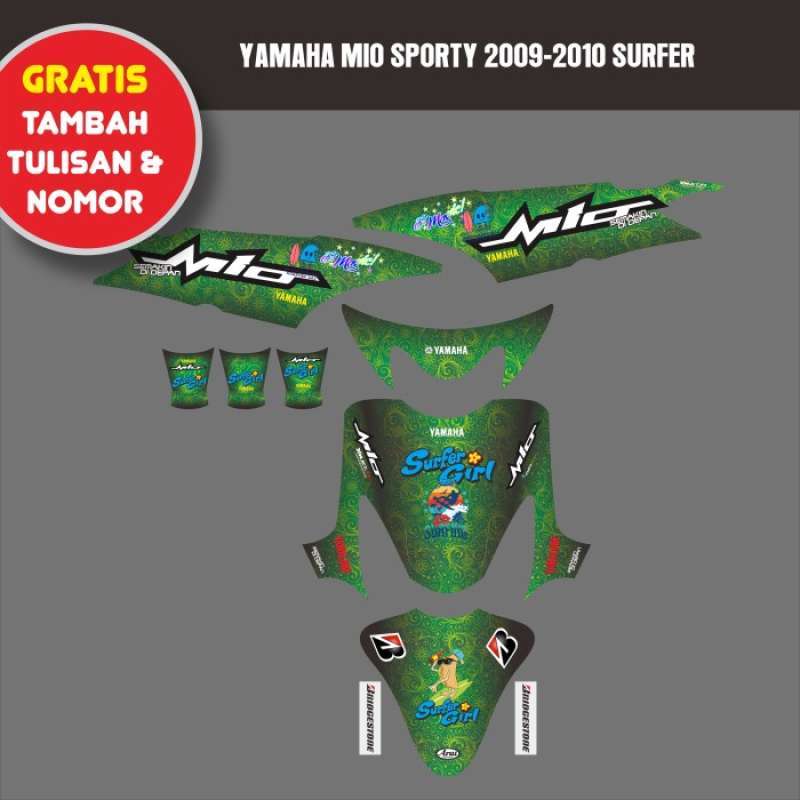 Promo Sticker Kustom Motor Yamaha Mio Lampu Smile Body Decal Striping