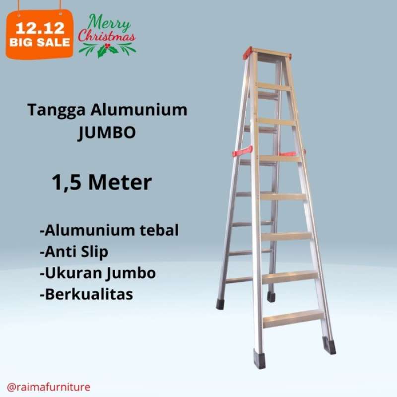 Promo Tangga Lipat Aluminium 1,5m/tangga Murah/tangga Lipat Aluminium