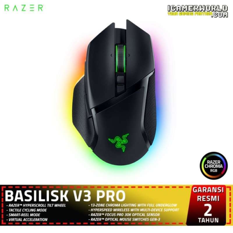 Promo Razer Basilisk V3 Pro Wireless Ergonomic Gaming Mouse Diskon 23% ...