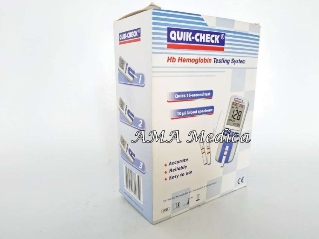 Jual Alat Cek Up Tes Test Hemoglobin HB QuikCheck Cek Testing System