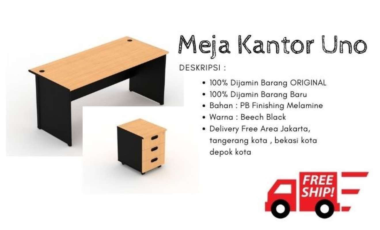 Promo Meja Kerja / Meja Kantor Uno Diskon 23% di Seller Tunggal Jaya