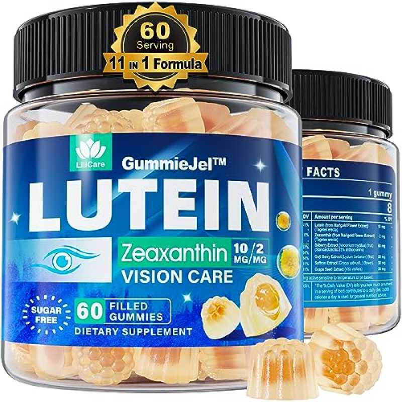 Jual Sugar Free Lutein & Zeaxanthin Filled Gummies, Lutein 10mg 20mg