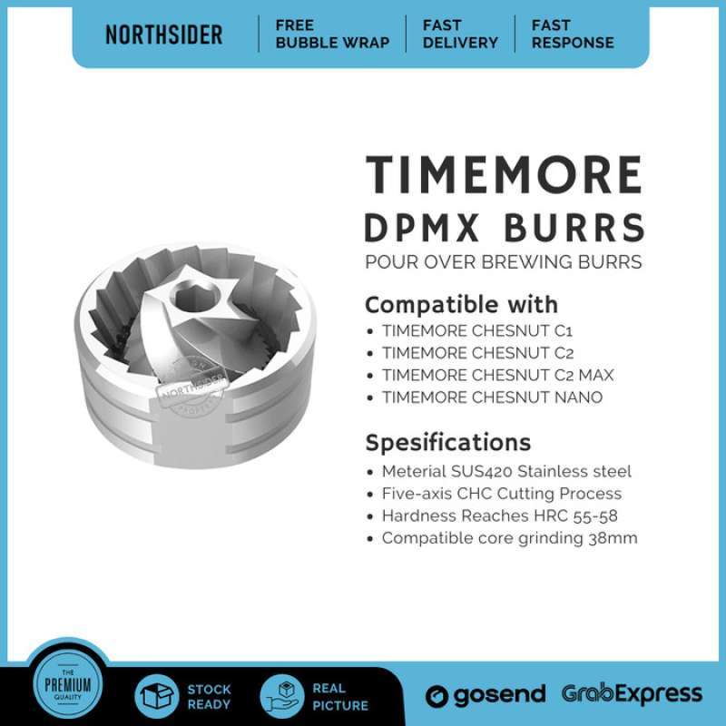 Promo TIMEMORE DPMX BURR GRINDER POUR OVER STANDARD BURR STAINLESS