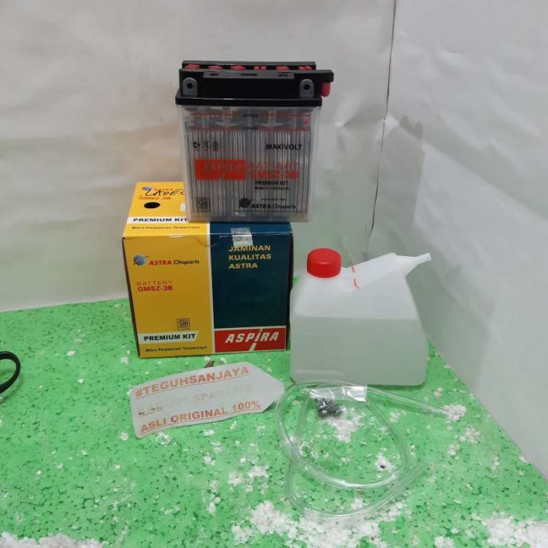 Promo Aki Accu Basah GM5Z-3B Premium Kit Supra Grand Vega Mio Smash