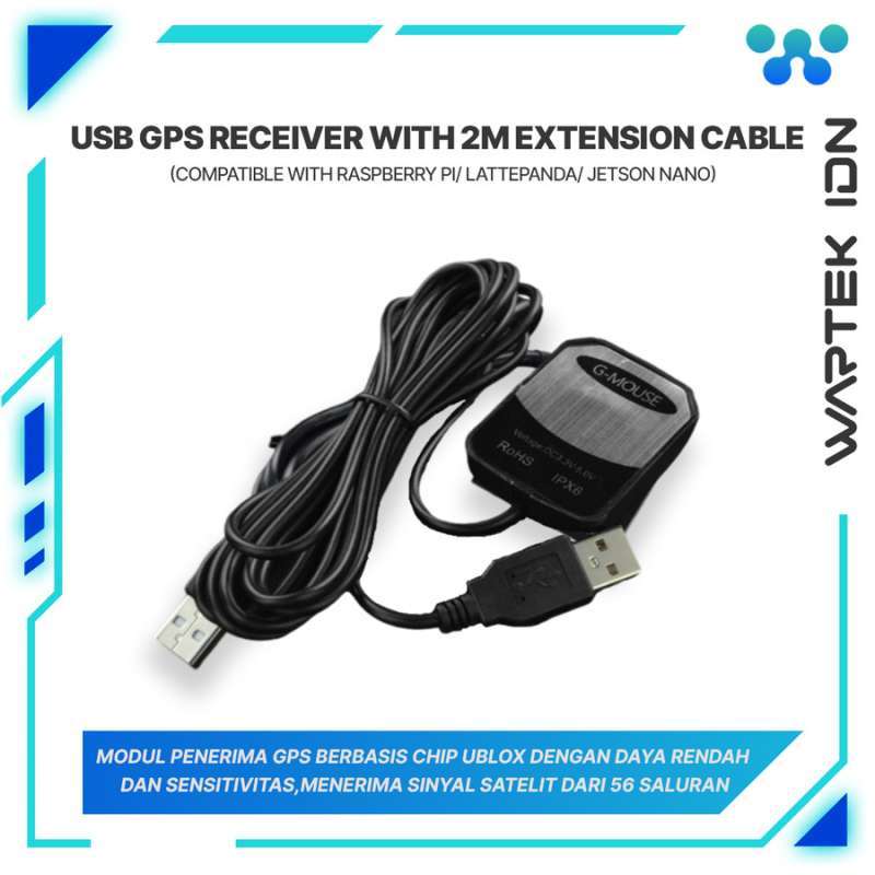 Jual USB GPS Receiver with 2m Extension Cable (Raspberry Pi/Jetson Nano