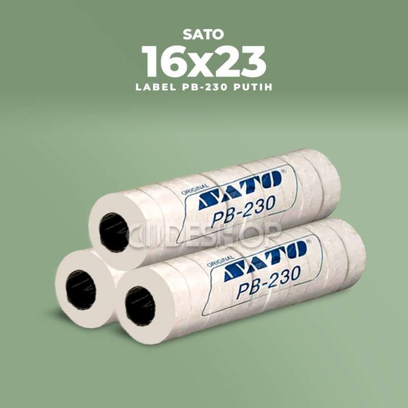 Pb230 Label Sticker Jual Label Sato PB-230 16x23mm Kertas Bandero Price Harga PB230 Putih ...