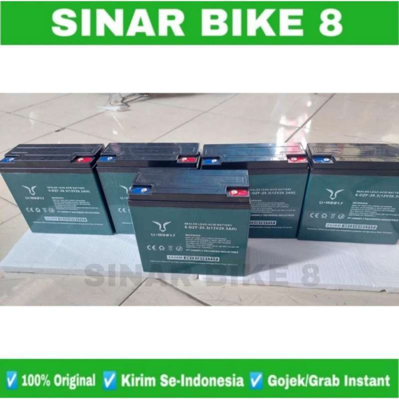 Promo Baterai Aki Motor Listrik Uwinfly Vespa T3 12v 20.3ah 1 Set