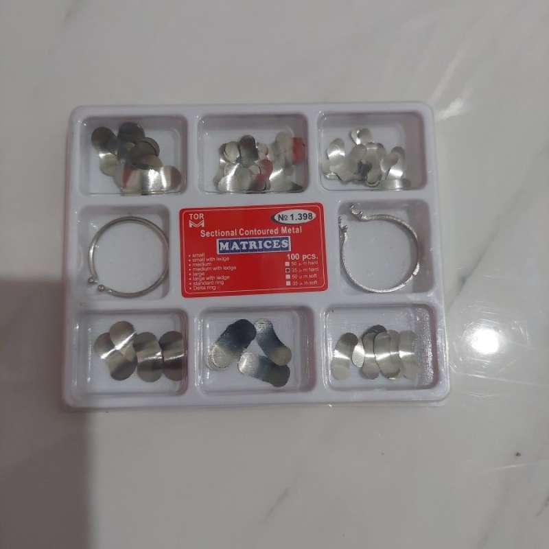 10 Bandes Matrices Dentaires Pro Pour Restauration Molaire, Courbées, Acier Inox - Easyinsmile