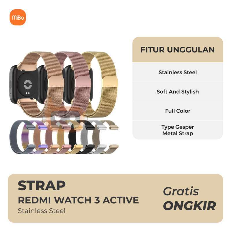 Promo Strap Redmi Watch 3 Active Stainless Steel Tali Redmi Watch 3 ...