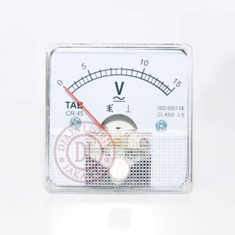Promo Voltmeter AC DC 15V CR45 Volt Meter Analog TAB HARGA MURAH