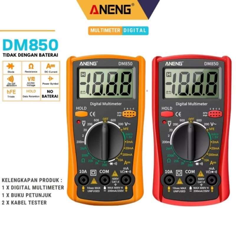 Promo NEW ANENG DM850 Paket Lengkap Digital Multimeter Avometer ...