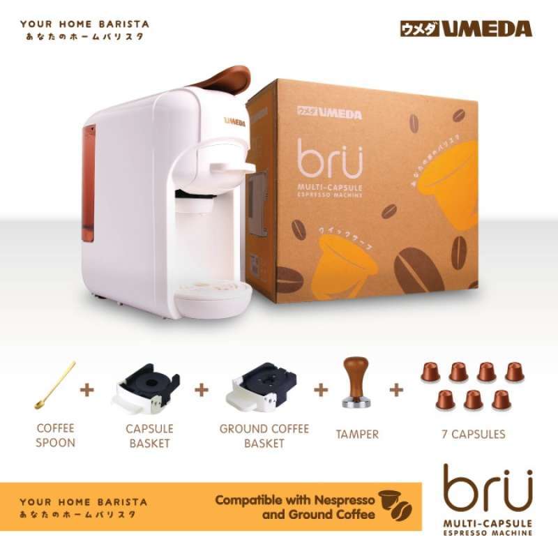 Promo Umeda Bru Mesin Kopi Nespresso Coffee Machine Multi Capsul Kapsul