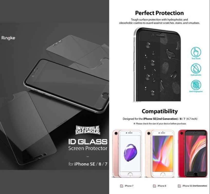Promo Ringke iPhone SE 3rd / 2nd gen / 8 / 7 Tempered Glass Screen ...