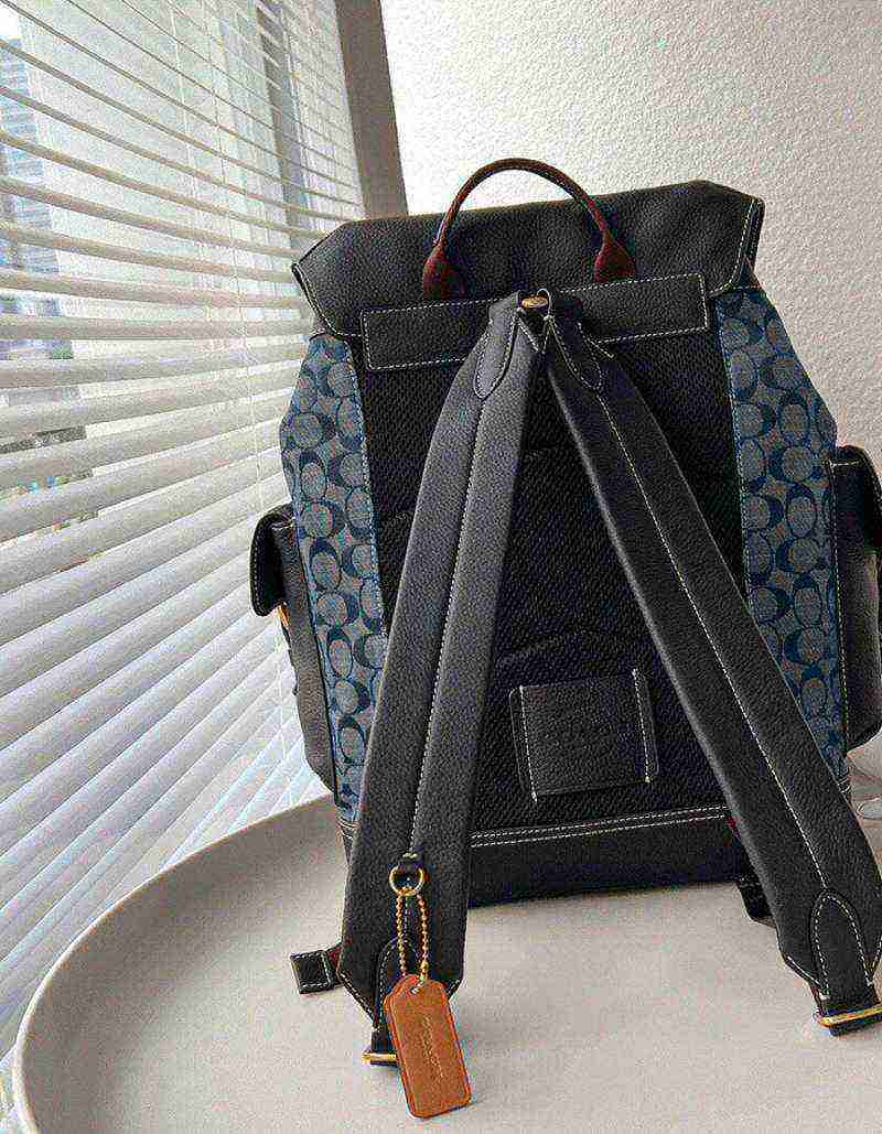 Tas Ransel re Hudson Backpack In Signature Chambray