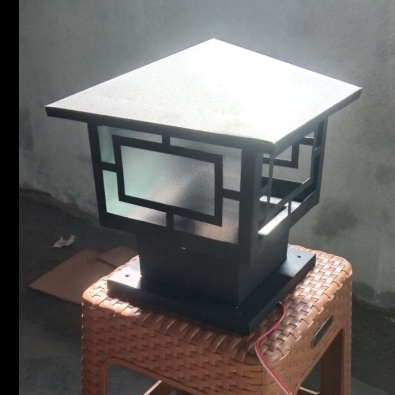 Promo LAMPU HIAS PILAR PAGAR JUMBO UKURAN 20X20X26X28CM - LAMPU PILAR