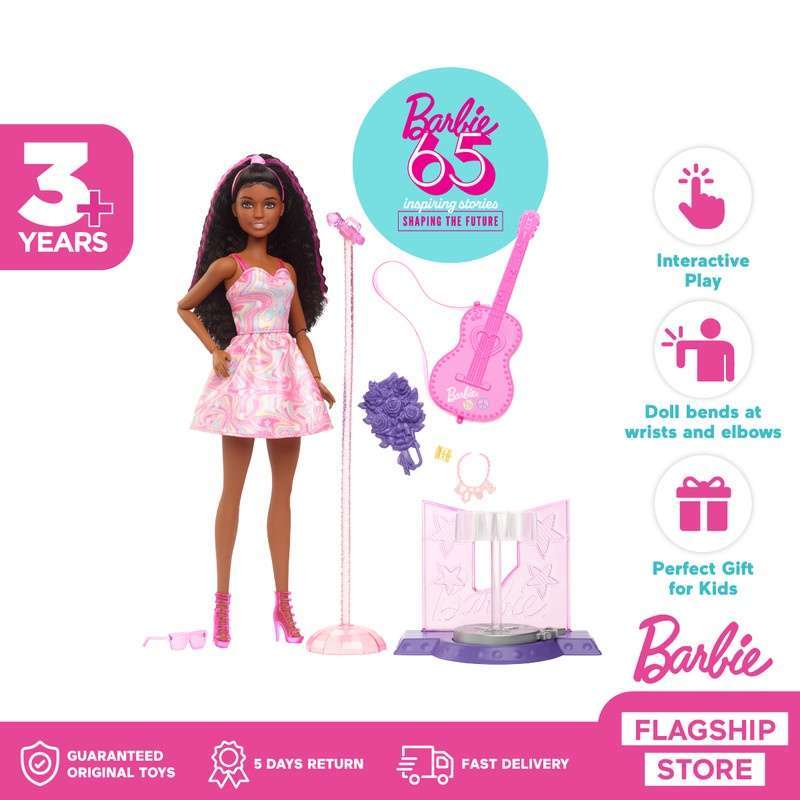 Barbie 65th Anniversary Pop Star Doll Mainan Boneka Anak Perempuan