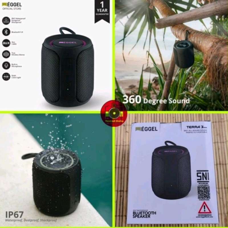 Jual Eggel Terra Mini 360 Terra3mini Portable Bluetooth Speaker