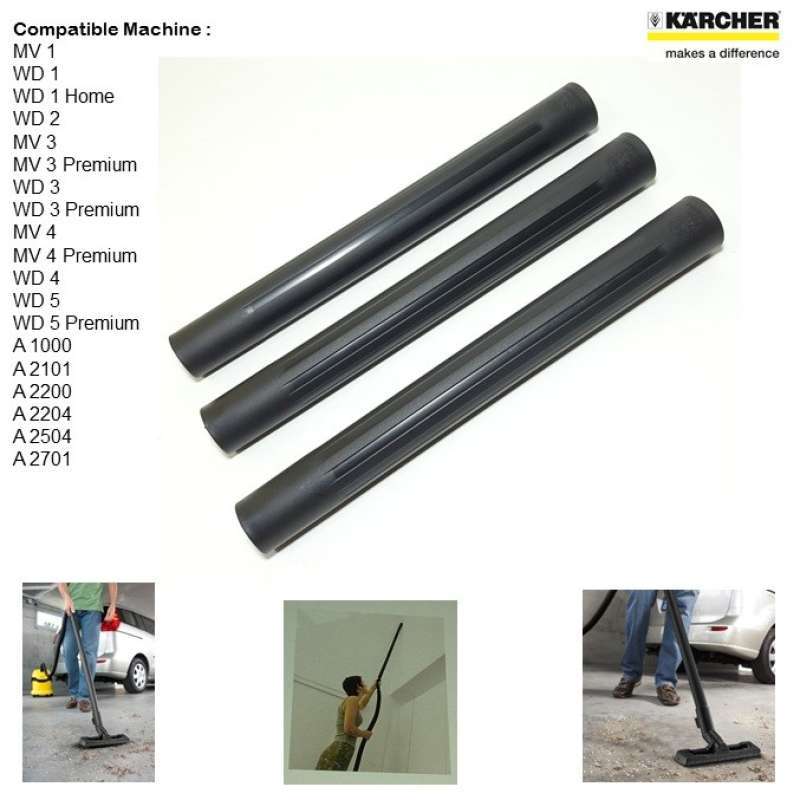 Tuyau D'aspiration 3.5 M Pour Karcher NT20/30 WD1 à WD6 - Double Manchon Rotatif, Remplacement Humide/sec