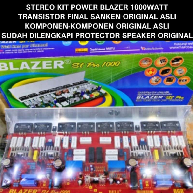 Promo Stereo Kit Power Amplifier Blazer 1000watt Tf Sanken Ori By Bell